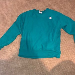teal champion sweatshirt